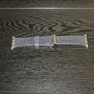 Clear Glitter Apple Watch Band